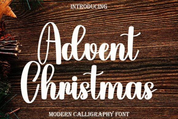 Advent Christmas: A Modern Calligraphy Font for Elegant Editorial Design