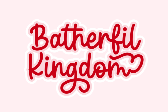 Batherfil Kingdom: A Playful Script Font for Handmade Labels and Creative Packaging