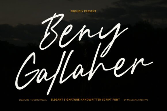 Beny Gallaher: The Elegant Script Font That Elevates Editorial Design