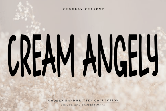 Cream Angely: A Maker’s Elegant Handwritten Font for Labels, Invitations & More