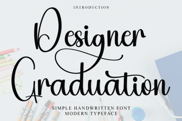 Designer Graduation: A Stylish Script Font for Polished Branding