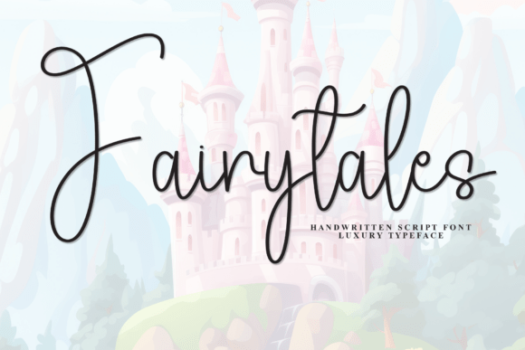 Elegant Script Font Fairytales for Handmade Labels & Invitations