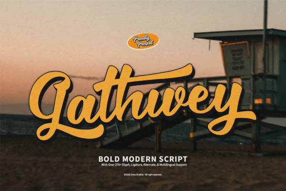 Gathwey: A Bold Script Font for Modern Marketing and Digital Design
