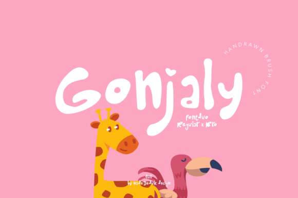 Gonjaly: A Playful Script Font for Whimsical Editorial Design