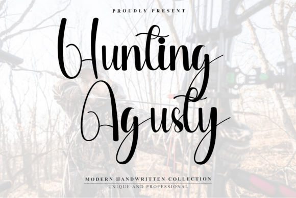 Hunting Agusty: A Warm, Handwritten Font for Small Business Branding