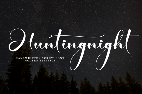 Huntingnight: A Stylish Script Font for Elegant Craft and Product Design