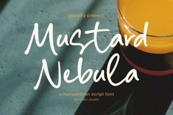 Mustard Nebula: A Handwritten Script Font for Elegant Editorial Design
