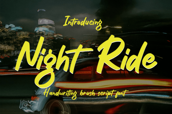 Night Ride: A Handwritten Script Font That Elevates Branding with Edge and Authenticity