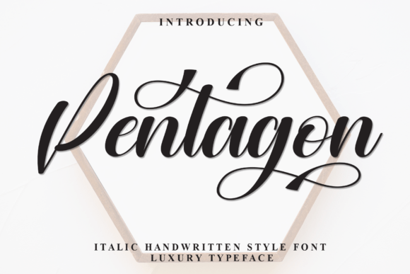 Pentagon: A Stylish Script Font for Modern Marketing Visuals