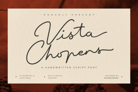 Vista Chopers: A Handwritten Script Font for Elegant Web Design