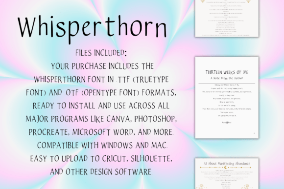 Whisperthorn: A Delicate Script Font with Gothic Elegance for Modern Branding