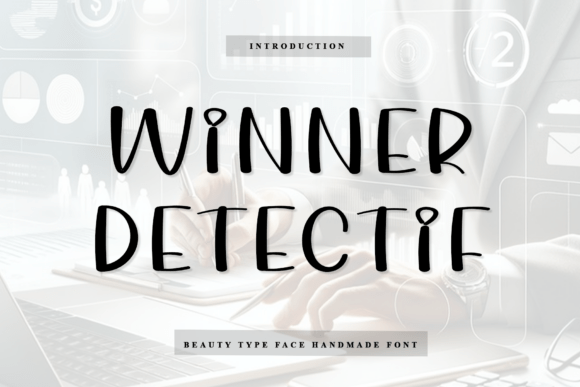 Winner Detectif: A Handwritten Font for Crafters and Small Product Makers